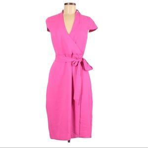 NEW J.Crew Belted Faux Wrap Dress Pink Size 6